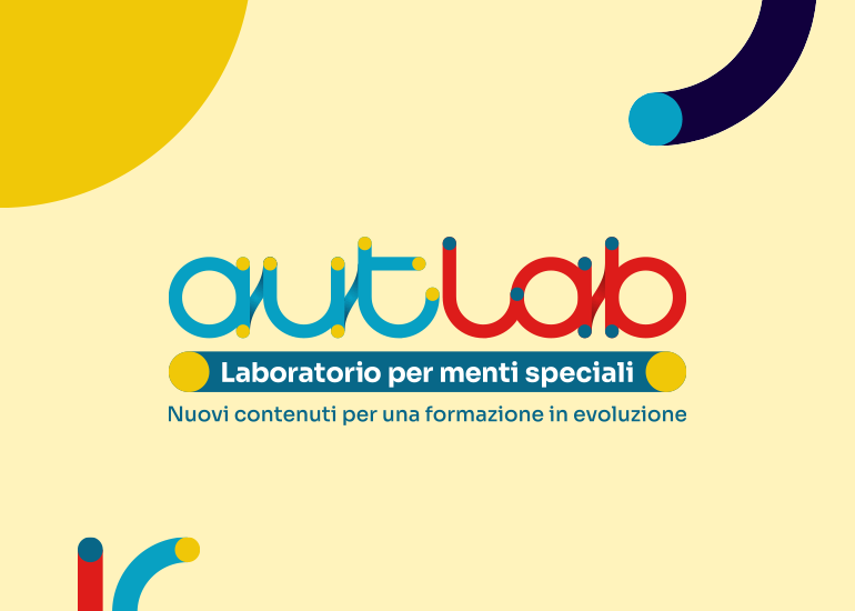 Grafica di presentazione del corso di formazione autlab laboratorio per menti speciali, nuovi contenuti per una formazione in evoluzione