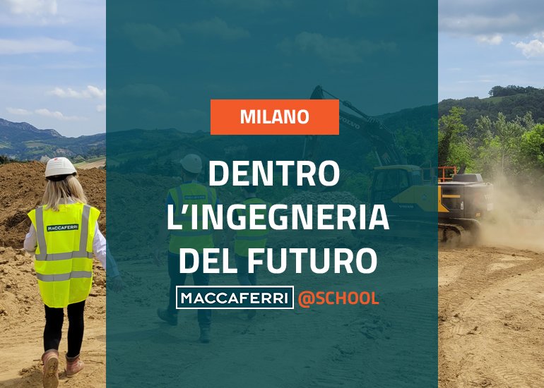 Grafica di presentazione dell'evento di Maccaferri