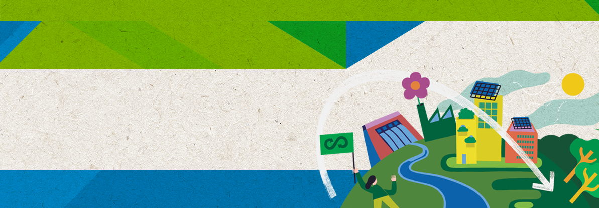 Grafica di copertina del percorso di formazione scuola lavoro a scuola di economia circolare