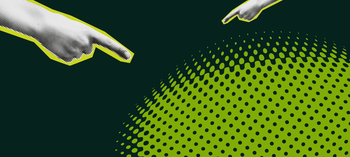 Grafica di copertina del percorso di formazione scuola lavoro coreve il circolo del vetro con mani e sfondo verde astratto