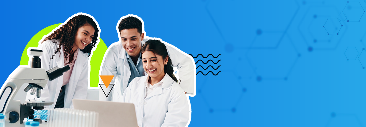 Grafica di copertina del percorso di formazione scuola-lavoro mad for science con ragazzi scienziati
