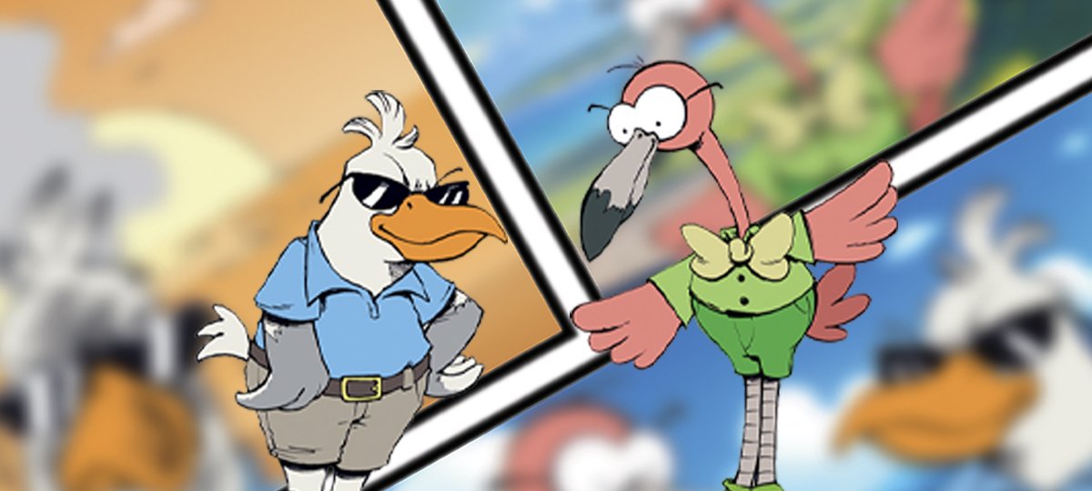 Grafica di copertina del progetto didattico alucomics, con fumetti e mascotte del riciclo dell’alluminio