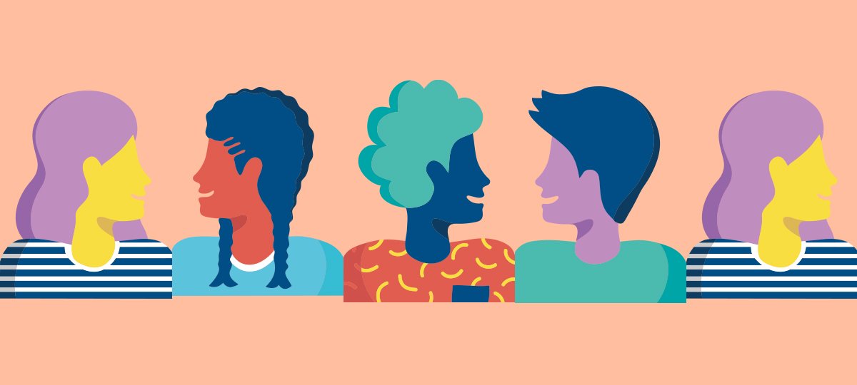 Grafica di copertina del progetto Smashed, con cinque  personaggi colorati che dialogano