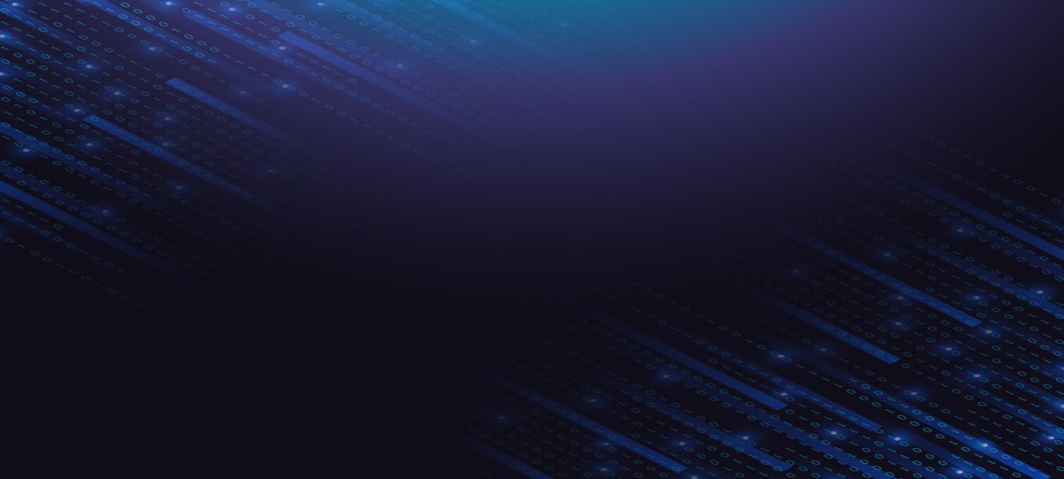 Grafica di copertina del progetto Orizzonti Connessi. Percorsi di orientamento per un futuro digitale con lo sfondo blu