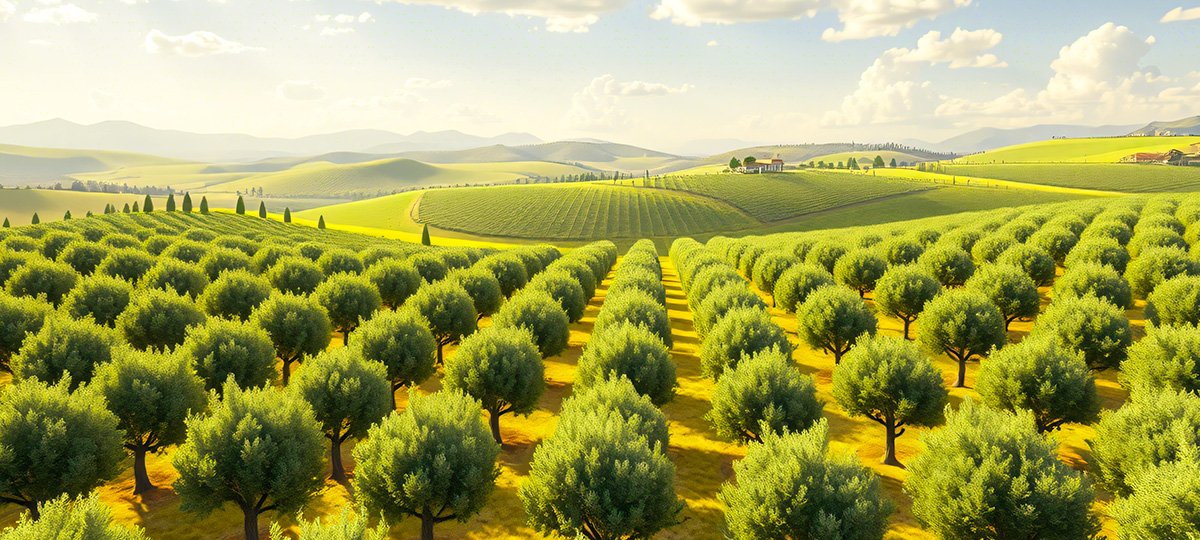 Grafica di copertina del progetto didattico educativo Mo' e Nini alla scoperta del Bosco Monini con bosco olio colline uliveti