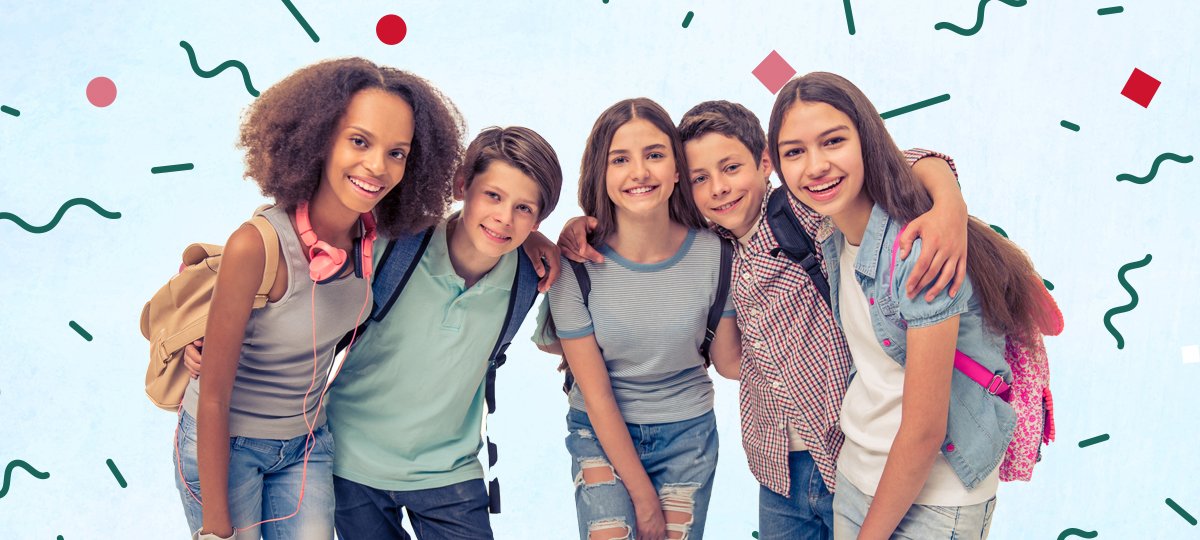 Grafica di copertina del progetto "In treno è tutta un'altra gita" con degli studenti pronti per partire in treno