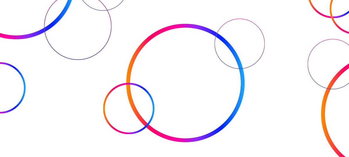 Grafica di copertina del progetto Sky Up The Edit, con dei cerchi colorati su sfondo bianco