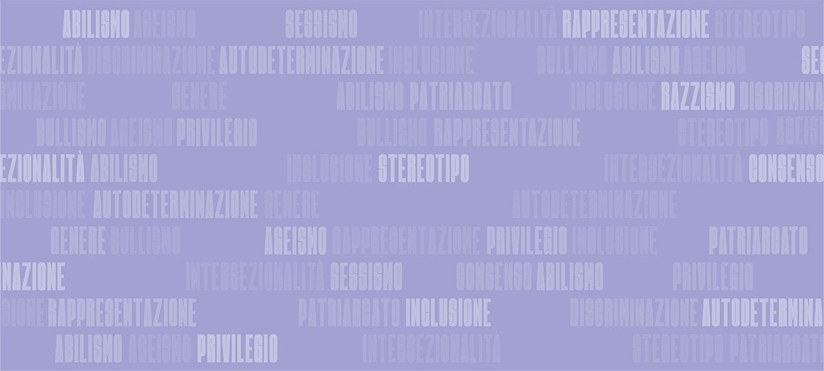 Grafica di copertina del progetto valore d non solo parole con logo di progetto rosso su sfondo viola