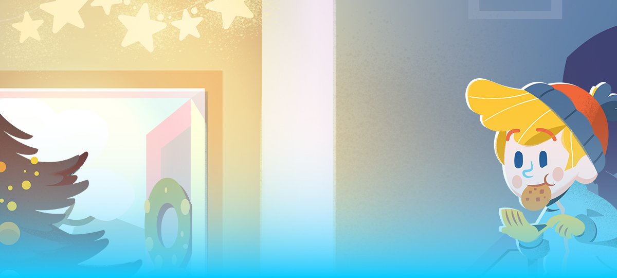 Grafica di copertina del progetto NeoConnessi – speciale vacanze invernali con un albero di natale, stelline e un bambino