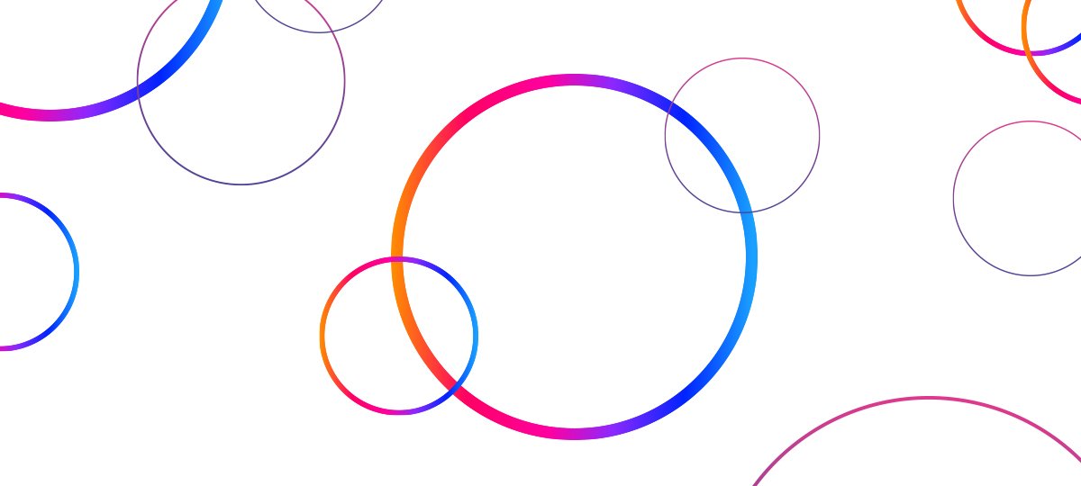 Grafica di copertina del progetto Sky Up The Edit, con dei cerchi colorati su sfondo bianco